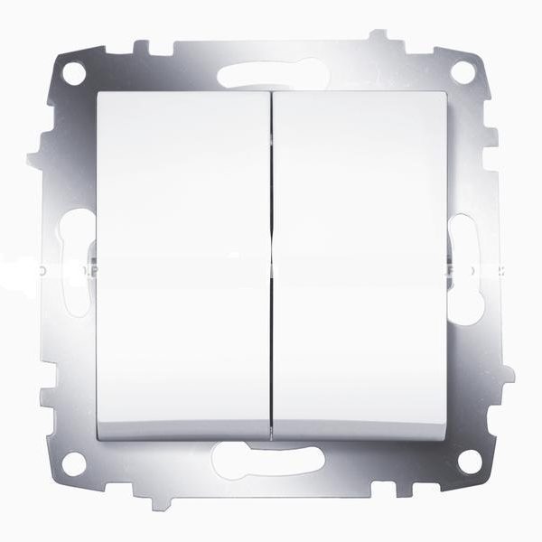 COSMO б/рамки Выключатель 2 кл белый ABB (12)