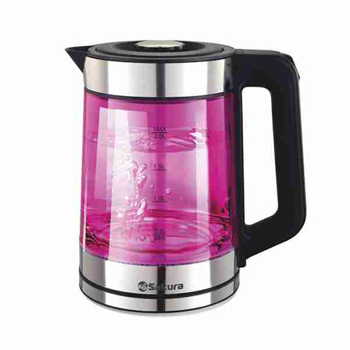 Чайник эл. SAKURA SA-2746P 2л 1500-1800Вт стекло, двухслойный, подсветка (1/12)